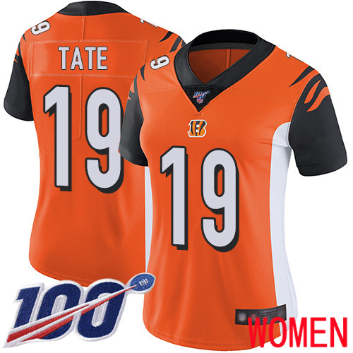 Cincinnati Bengals Limited Orange Women Auden Tate Alternate Jersey NFL Footballl 19 100th Season Vapor Untouchable